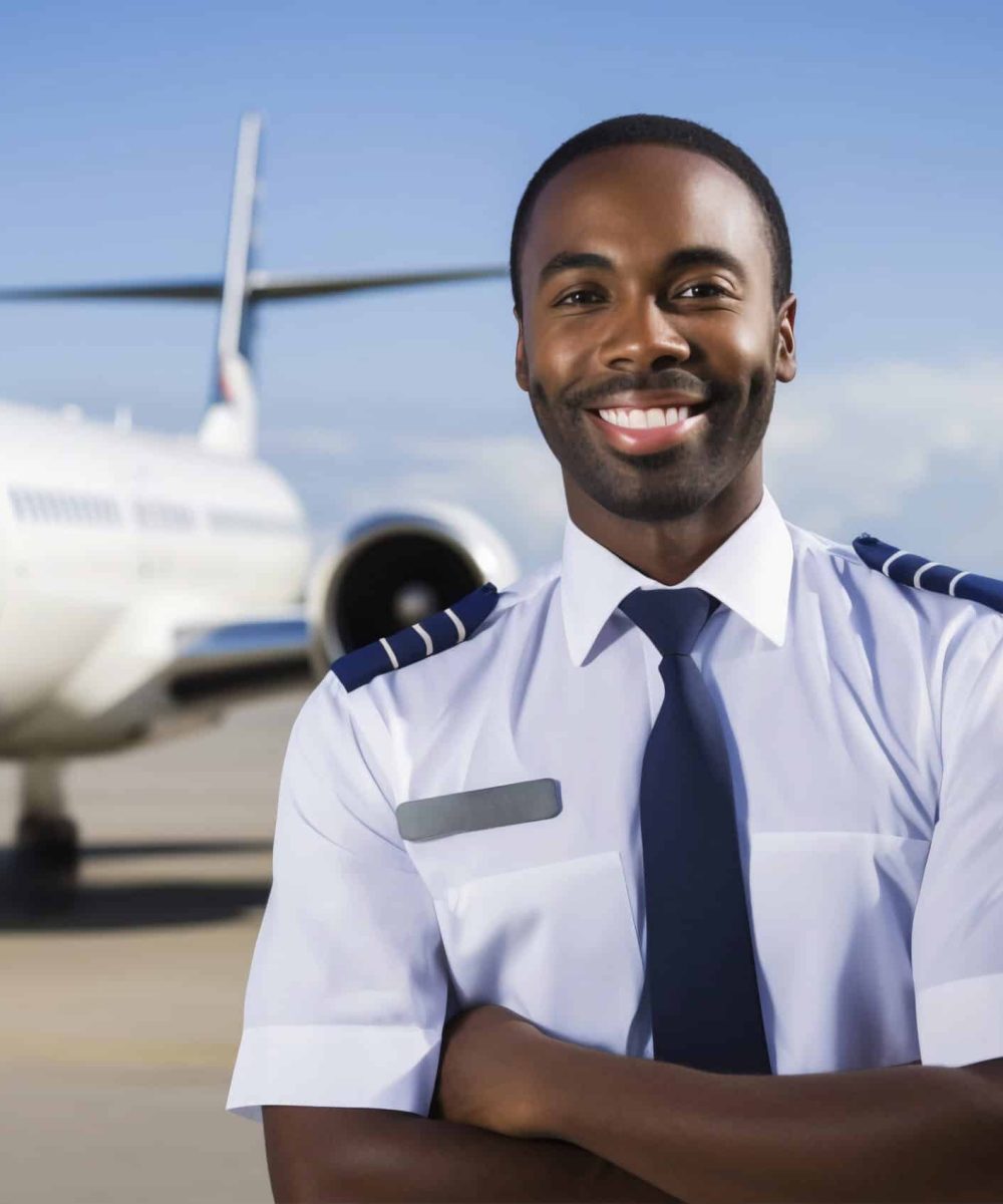 retrato-de-piloto-sorridente-com-aviao-atras-dele